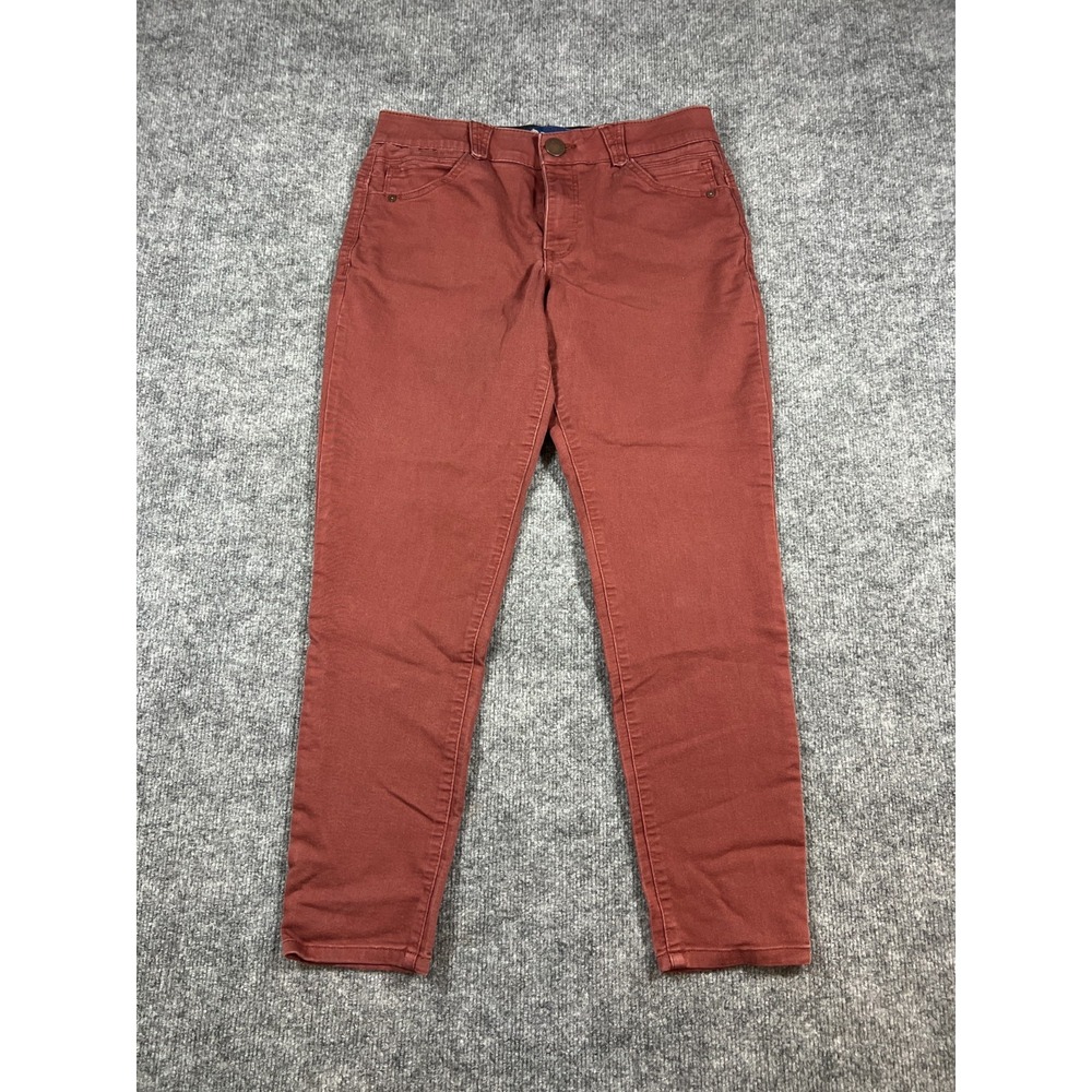 Democracy AB Solution Skinny Jeans Womens 8 Terracotta Cotton Stretch Low Rise